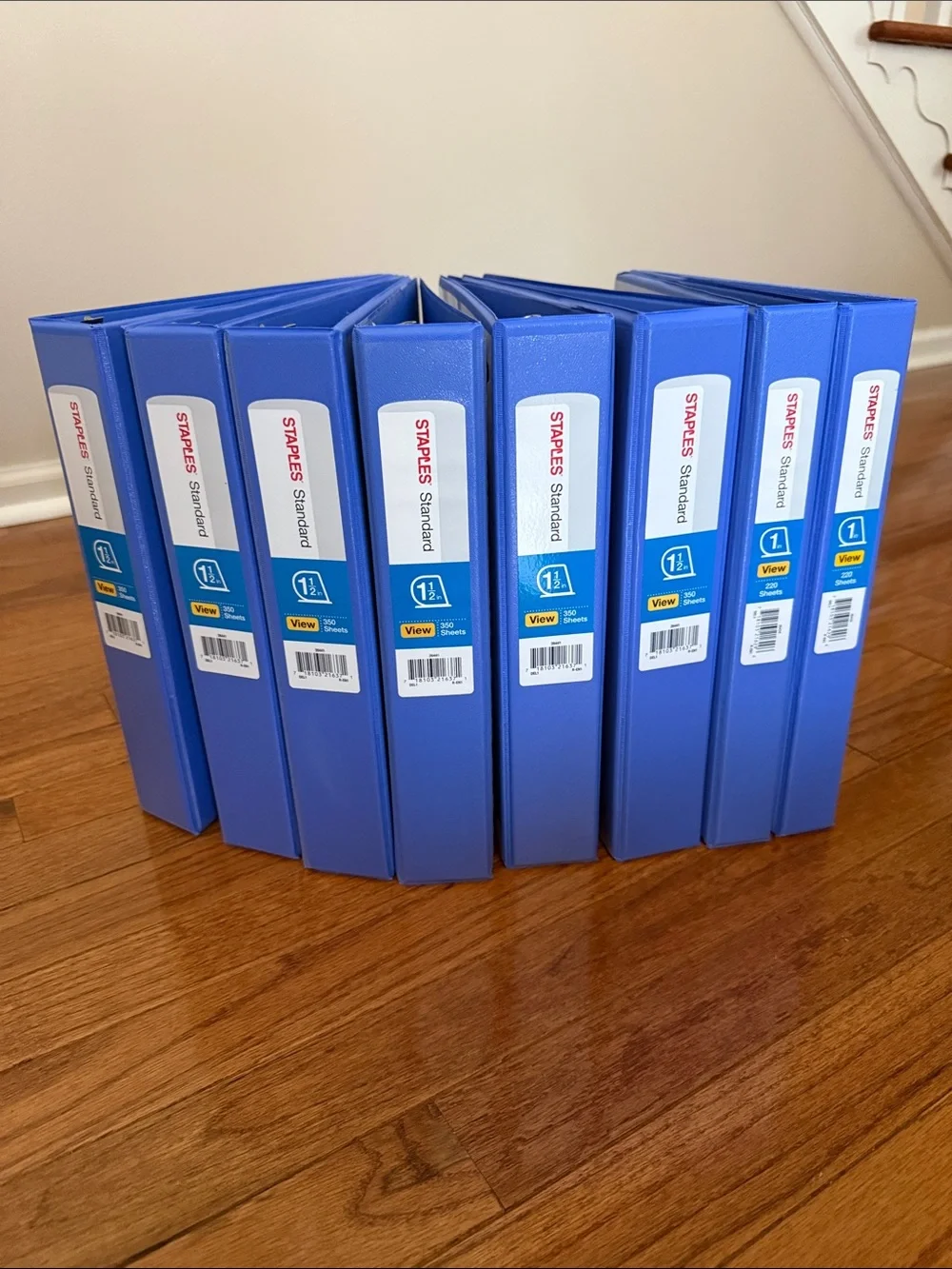 Staples Blue View Binders - Set of 8 Professional Document Organizers.